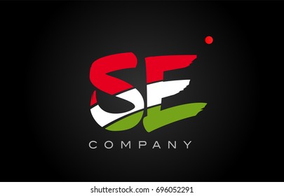 SE S E letter logo combination alphabet vector creative company icon design template modern