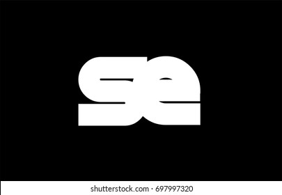 SE S E letter logo combination alphabet vector creative company icon design template modern  black white bold