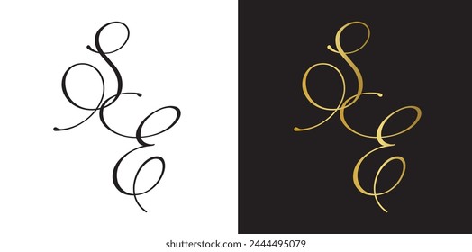 SE Script Monogram initial letters logo