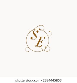 SE uniquely wedding logo symbol of your marriage and you can use it on your wedding stationary