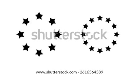 Se of vector icons of Europe flag for travel or political projects. Scalable and editable for banners posters or educational materials.