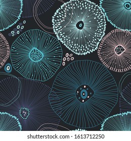 Sea. Abstract seamless pattern on the marine theme. Vector. 