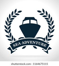sea adventure ship label