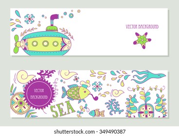 Sea adventure. vector backgrounds