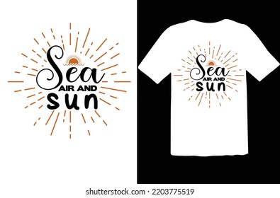 Sea air and sun svg design