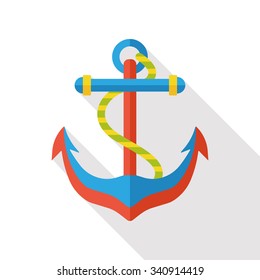 sea anchor flat icon