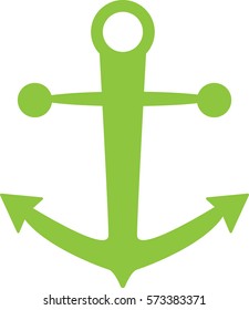 sea anchor green vector