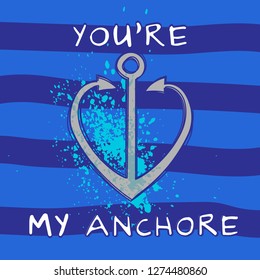 Sea anchor love waves vector illustration. Abstract seamless print. Illustration for wrapping paper or fabric. Vector abstract background. Sea print. Surfing. Love. Heart.
Waves sea background.