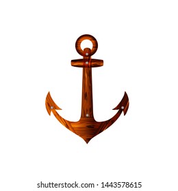 Sea anchor on white background