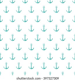 Sea anchor. Seamless pattern on a separate background. Vector illustration. ideal for use in various directions. Suitable for decoration, printing on fabric and different subjects.