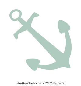 Ilustración de vectores de silueta de anclaje marino