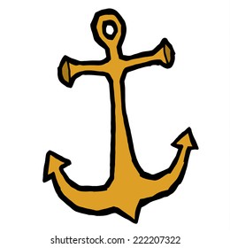 Sea anchor - stylized vector illustration