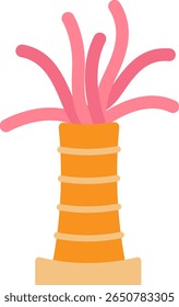 Ilustração de recife de coral de anêmona do mar