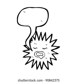 sea anemone with speech bubble