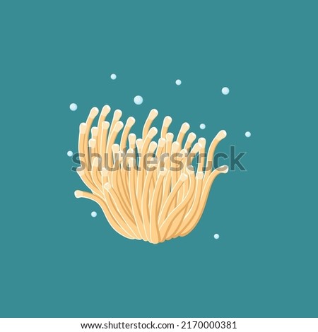 Sea anemones hand drawn, vector illustration. Сток-фото © 