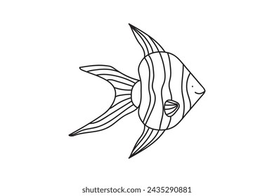 Sea Animal, Sea Animals, Silhouette, Sea Animals, line work, Baby 
