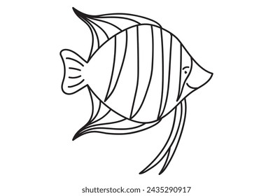 Sea Animal, Sea Animals, Silhouette, Sea Animals, line work, Baby 