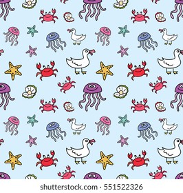 Sea animal background