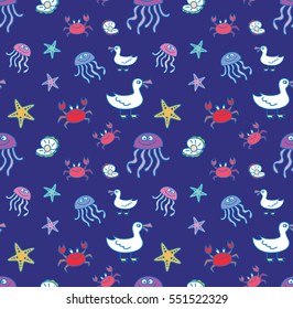 Sea animal background