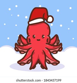 Sea animal with Christmas costume