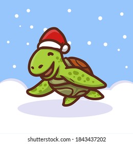 Sea animal with Christmas costume