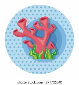 sea animal coral cartoon theme elements