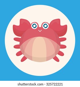 sea animal crab cartoon theme elements