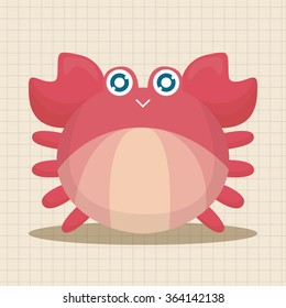 sea animal crab cartoon theme elements