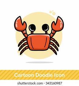 sea animal crab doodle
