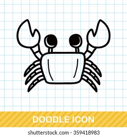 sea animal crab doodle