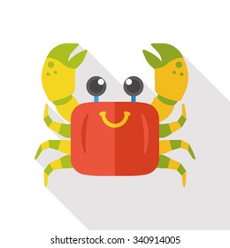 sea animal crab flat icon
