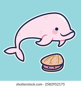 Sea Animal in cute colorful design for kids and education