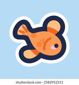 Sea Animal in cute colorful design for kids and education
