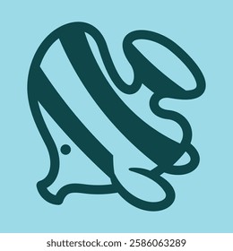 Sea Animal in cute colorful design for kids and education lineart outline