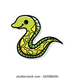 Sea Animal Eel Doodle Stock Vector (Royalty Free) 320580650 | Shutterstock