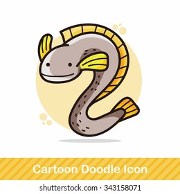 sea animal Eel doodle