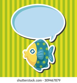 sea animal fish cartoon theme elements