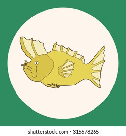 sea animal fish cartoon theme elements