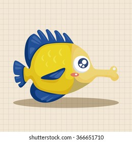 sea animal fish cartoon theme elements