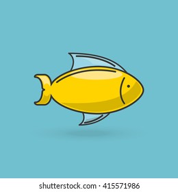 sea animal flat icon design 