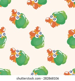 sea animal hermit crab cartoon ,seamless pattern