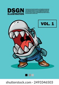 Sea animal illustrations are good for icons and t-shirts