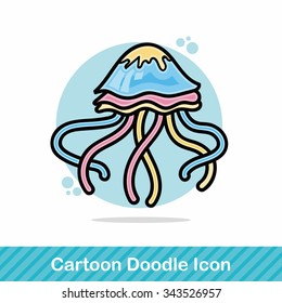 sea animal jellyfish doodle