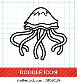 sea animal jellyfish doodle