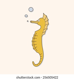 sea animal seahorse cartoon theme elements