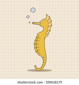 sea animal seahorse cartoon theme elements