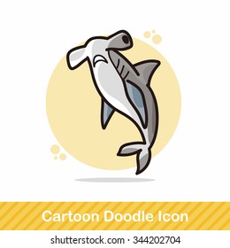sea animal shark doodle