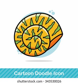 sea animal shell doodle