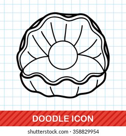 sea animal shell doodle