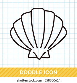 sea animal shell doodle